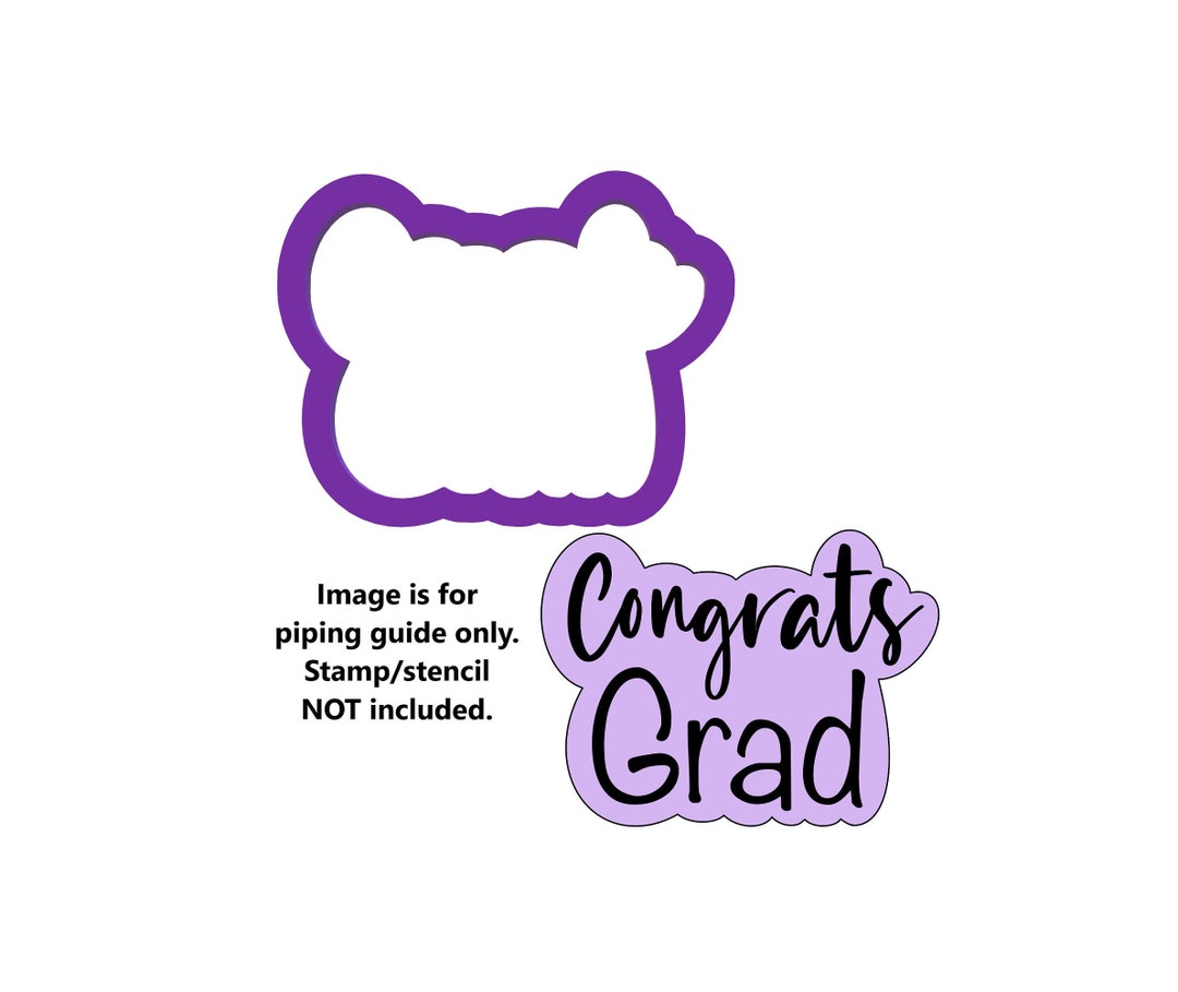 Congrats Grad Cookie Cutter - Graduation Cookie Cutters - Congrats ...