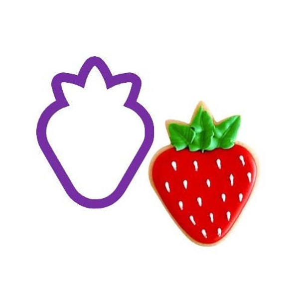 Strawberry Cookie Cutter - Fruit Cookie Cutters - Food Cookie Cutters - Fondant Cutters - Polymer Clay Cutters - Cookie Cutters - Cutters