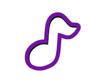 Music Note Cookie Cutter - Music Cookie Cutters - Musician Cookie Cutters - Cookie Cutters - Fondant Cutters - Polymer Clay Cutters - Cutter