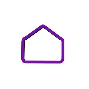 May include: A purple house-shaped outline.