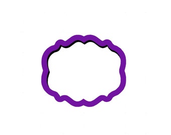 Oval Plaque #3 Cookie Cutter - Shapes Cookie Cutters - Polymer Clay Cutters - Craft Clay Cutters - Plaque Cookie Cutters - Fondant Cutters