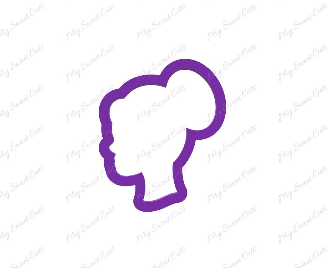 Girl With Bun Silhouette Cookie Cutter Women Cookie Cutter Fondant