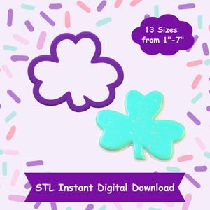 Clover Cookie Cutter STL Digital Download - STL Instant Digital Download for 3D Printing