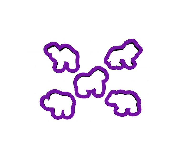 Circus Animal Cookie Cutter Set Animal Cookie Cutters Etsy