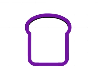 Bread Slice #2 Cookie Cutter - Bread Cookie Cutter - Food Cookie Cutters - Cookie Cutters - Fondant Cutters - Polymer Clay Cutters - Cutters
