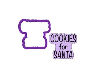 Cookies for Santa Cookie Cutter - Santa Claus Cookie Cutter - Christmas Cookie Cutters - Winter Cookie Cutters - Holiday Cookie Cutters