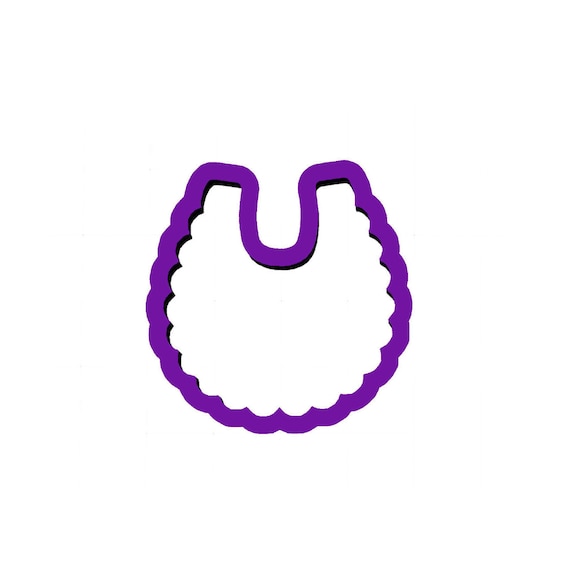 Baby Bib Cookie Cutter - Bib Cookie Cutter - Baby Cookie Cutters - Cookie Cutters - Polymer Clay Cutters - Fondant Cutters - Craft Cutters