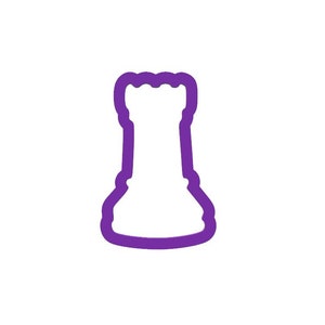 Rook Chess Piece Cookie Cutter - Castle Chess Piece Cookie Cutter - Chess Cookie Cutters - Chess Piece Cookie Cutters - Fondant Cutters