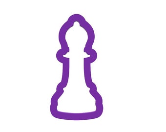 Bishop Chess Piece Cookie Cutter - Chess Piece Cookie Cutters - Chess Cookie Cutters - Game Cookie Cutters - Fondant Cutters - Clay Cutters