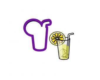 Lemonade Cookie Cutter - Drink Cookie Cutters - Food Cookie Cutters - Fondant Cutters - Polymer Clay Cutters - Cookie Cutters - Cutters