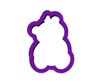 Baby Bear w/ Bow Cookie Cutter - Bear Cookie Cutter - Teddy Bear Cookie Cutter - Animal Cookie Cutters - Zoo Cookie Cutters - Cookie Cutters