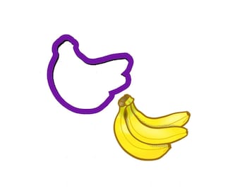 Bunch of Bananas Cookie Cutter - Fruit Cookie Cutters - Cookie Cutters - Food Cookie Cutters - Fondant Cutters - Polymer Clay Cutters