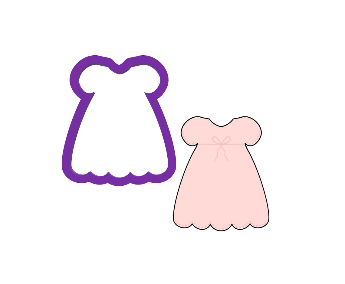 Baby Girl Dress Cookie Cutter Baby Cookie Cutters Cookie Etsy