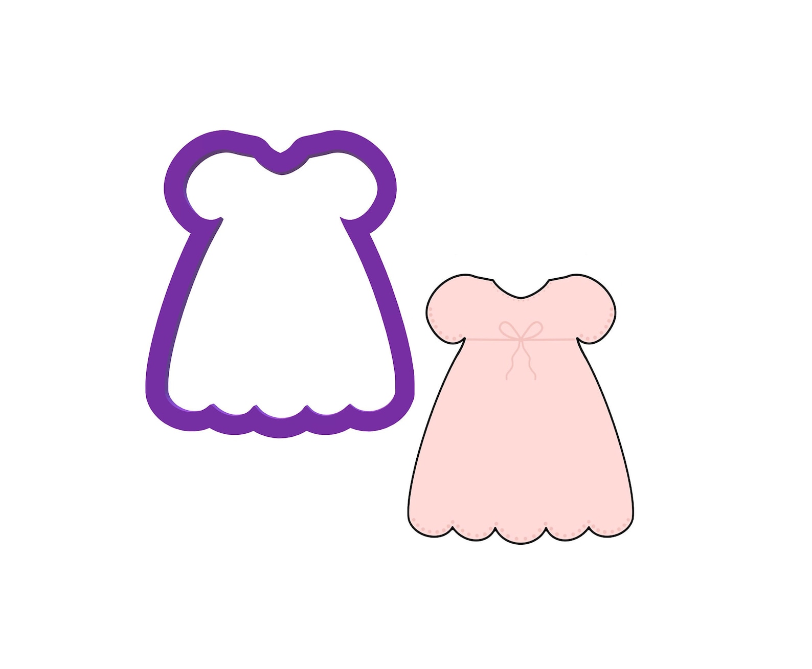 Baby Girl Dress Cookie Cutter Baby Cookie Cutters Cookie Etsy