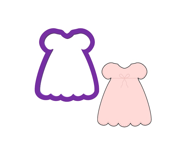 Christening Gown Cookie Cutter Baptism Cookie Cutter Dress Cookie