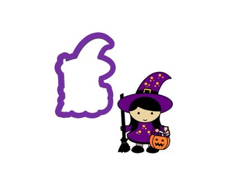Cute Witch Cookie Cutter - Witch Cookie Cutter - Halloween Cookie Cutters - Polymer Clay Cutters - Party Cookie Cutters - Cookie Cutters