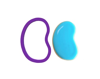 Jelly Bean Cookie Cutter - Candy Cookie Cutters - Birthday Cookie Cutters - Food Cookie Cutters - Fondant Cutters - Polymer Clay Cutters