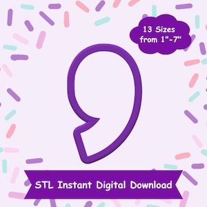 Number 9 and 6 Cookie Cutter STL Digital Download - STL Instant Digital Download for 3D Printing - Number Cookie Cutter STL