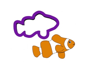 Clown Fish Cookie Cutter - Animal Cookie Cutters - Fondant Cutters - Cookie Cutters - Polymer Clay Cutters - Clay Jewelry Cutters - Cutters