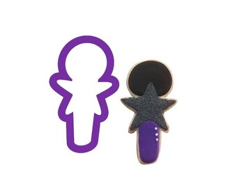 Star Microphone Cookie Cutter - Music Cookie Cutters - Musician Cookie Cutters - Cookie Cutters - Fondant Cutters - Polymer Clay Cutters