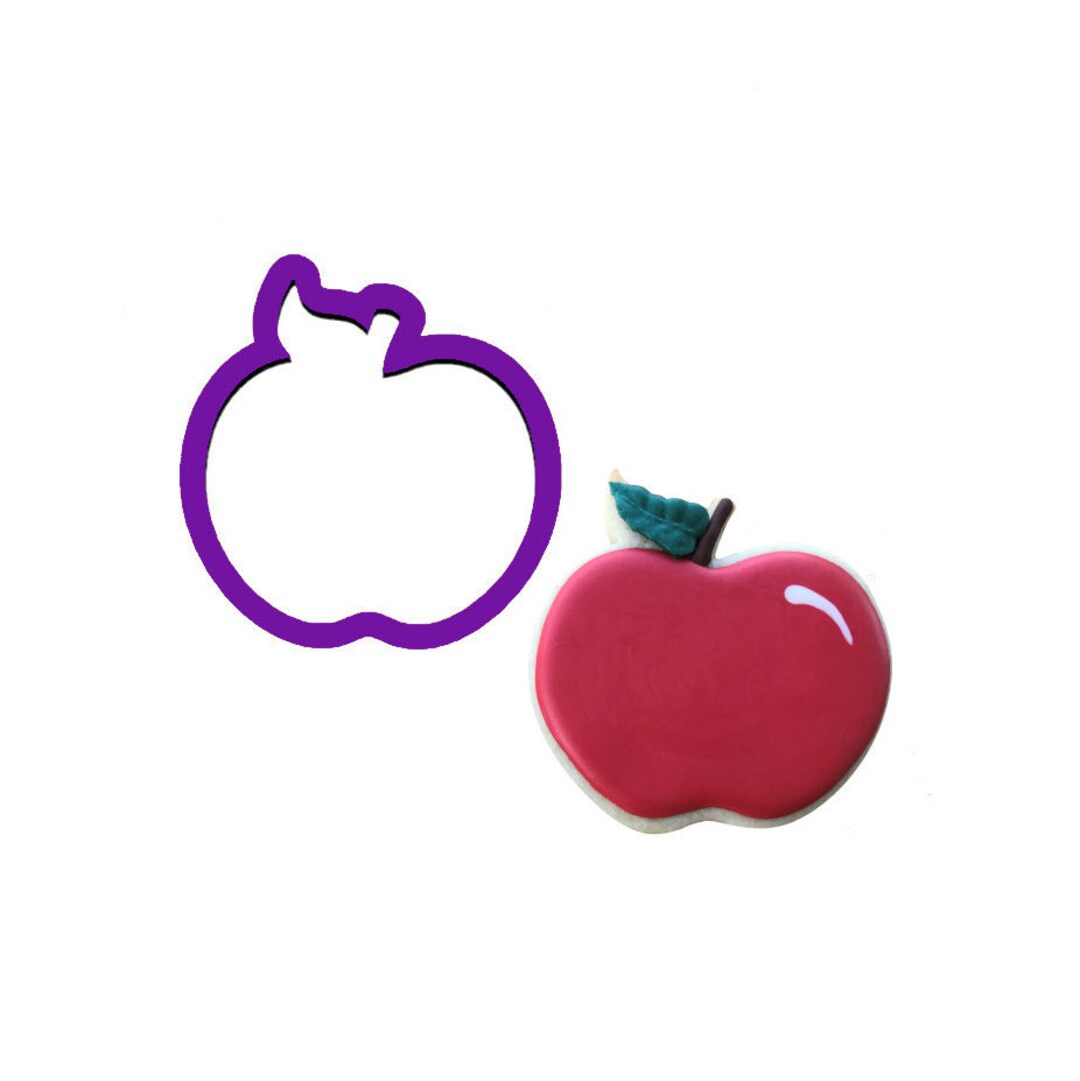 Apple Cookie Cutter Fruit Cookie Cutters School Cookie Etsy