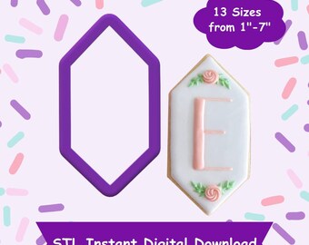 Sechseckige Ausstechform (STL-Datei) – Sofortiger digitaler Download für 3D-Druck – Ausstechform in verschiedenen Formen (STL-Datei)