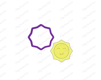 Sun #2 Cookie Cutter - Sunshine Cookie Cutters - Summer Cookie Cutters - Spring Cookie Cutters - Nature Cookie Cutters - Solar Cookie Cutter