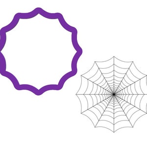 Spiderweb Cookie Cutter - Spiders Web Cookie Cutter - Halloween Cookie Cutters - Polymer Clay Cutters - Circle Cookie Cutters - Clay Cutters