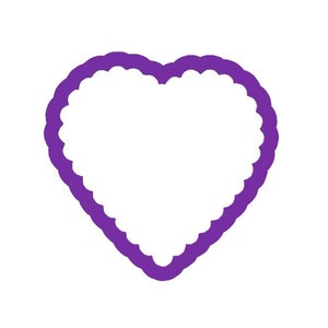 Scalloped Heart Cookie Cutter - Heart Cookie Cutters - Valentines Day Cookie Cutters - Polymer Clay Cutters - Clay Cutters - Fondant Cutters
