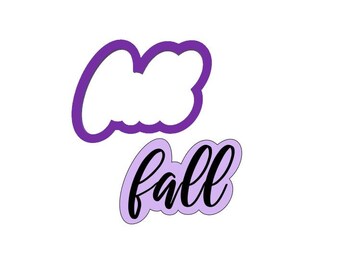 Fall Cookie Cutter - Word Cookie Cutter - Halloween Cookie Cutters - Fall Cookie Cutters - Polymer Clay Cutters - Thanksgiving Cookie Cutter