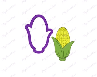 Corn on the Cob Cookie Cutter -  Food Cookie Cutters - Fondant Cutters - Polymer Clay Cutters - Cookie Cutters - Cutters