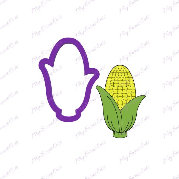 Corn on the Cob Cookie Cutter -  Food Cookie Cutters - Fondant Cutters - Polymer Clay Cutters - Cookie Cutters - Cutters