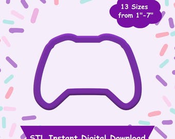 Controlador de juego Cortador de galletas STL Descarga digital - Descarga digital instantánea STL para impresión 3D - Controlador Cortador de galletas STL