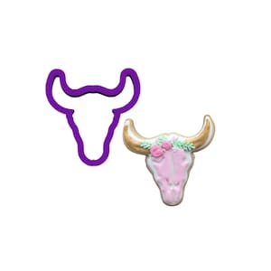 Cow Skull Cookie Cutter - Animal Cookie Cutters - Fondant Cutters - Cookie Cutters - Polymer Clay Cutters - Clay Jewelry Cutters - Cutters