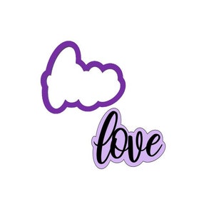 Love Word Cookie Cutter - Love Cookie Cutters - Valentines Day Cookie Cutters - Polymer Clay Cutters - Cookie Cutters - Fondant Cutters