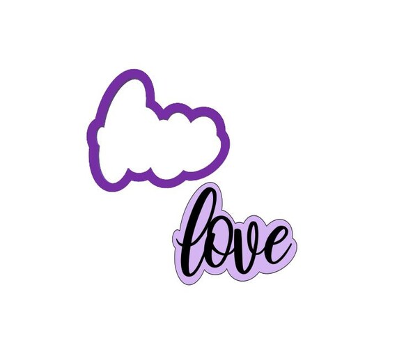 Love Word Cookie Cutter - Love Cookie Cutters - Valentines Day Cookie Cutters - Polymer Clay Cutters - Cookie Cutters - Fondant Cutters