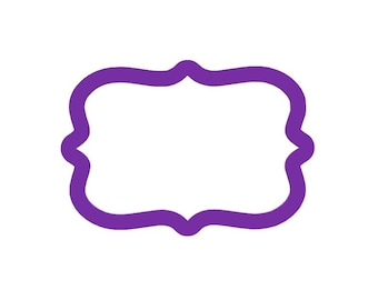 Rectangle Plaque #5 Cookie Cutter - Shapes Cookie Cutters - Polymer Clay Cutters - Craft Cutters - Plaque Cookie Cutters - Fondant Cutters