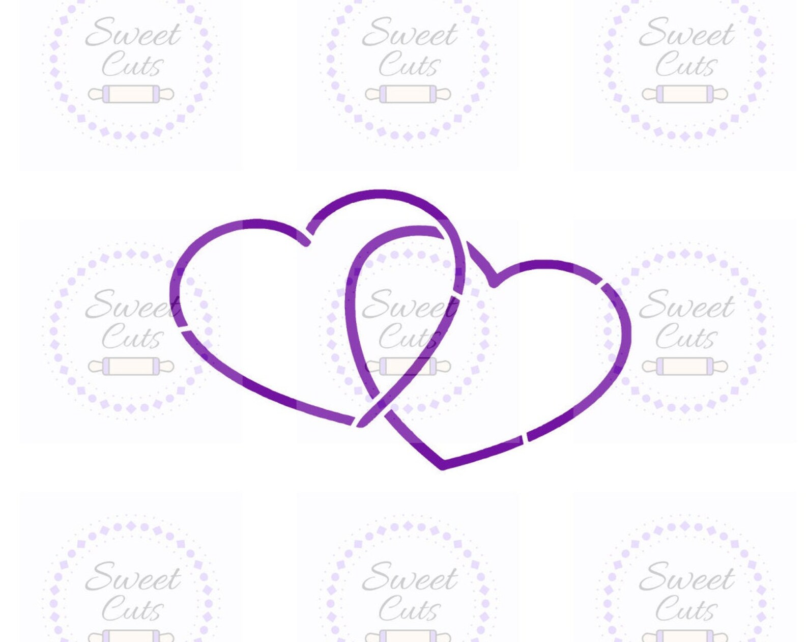 Double Heart Stencil Valentines Day Stencils Stencils for - Etsy UK