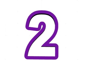 Number 2 Cookie Cutter - Number Two Cookie Cutter - Number Cookie Cutters - Cookie Cutter Numbers - Polymer Clay Cutters - Craft Cutters