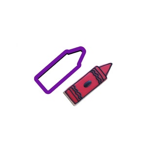 Crayon Cookie Cutter - School Cookie Cutters - Cookie Cutters - Fondant Cutters - Polymer Clay Cutters - Craft Cutters - Clay Cutters