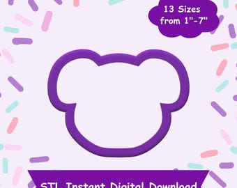 Dog Head #2 Cookie Cutter STL Digital Download - STL Instant Digital Download for 3D Printing - Dog Cookie Cutter STL