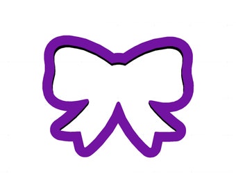 Bow With Ribbons Cookie Cutter - Hair Bow Cookie Cutter -  Bow Cookie Cutter - Birthday Cookie Cutters - Christmas Cookie Cutters - Cutters