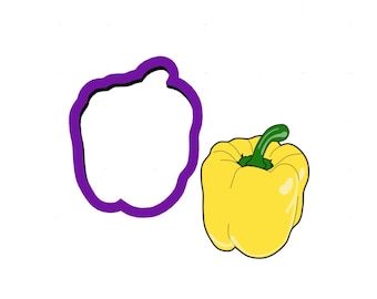 Bell Pepper Cookie Cutter - Veggie Cookie Cutters - Food Cookie Cutters - Cookie Cutters - Fondant Cutters - Polymer Clay Cutters - Cutters