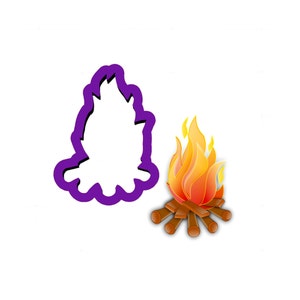 Camp Fire Cookie Cutter - Campfire Cookie Cutter - Camping Cookie Cutters - Outdoors Cookie Cutters - Fondant Cutters - New Cookie Cutters