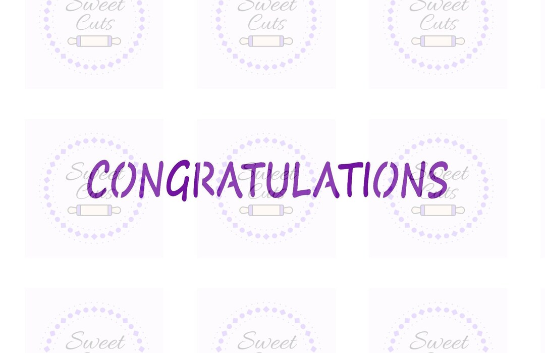 Congratulations Stencil Graduation Stencils Stencils for Cookies Cookie