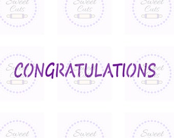 Congratulations Stencil - Graduation Stencils - Stencils for Cookies - Cookie Decorating Stencils - Cake Decorating Stencils - Word Stencils