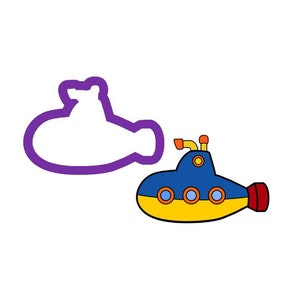 Submarine Cookie Cutter - Summer Cookie Cutters - Vehicle Cookie Cutters - Ocean Cookie Cutters - Fondant Cutters - Polymer Clay Cutters