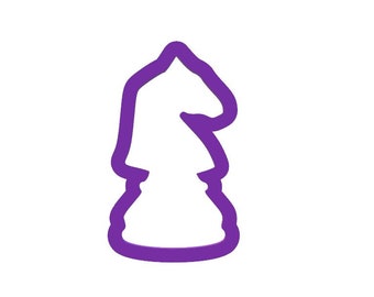 Knight Chess Piece Cookie Cutter - Chess Piece Cookie Cutters - Chess Cookie Cutters - Game Cookie Cutters - Fondant Cutters - Clay Cutters