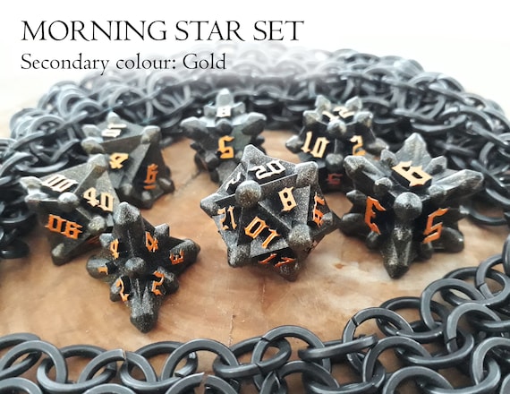 Morning Star Polyhedral Dice set (Full) | Dungeons and Dragons | DND dice set | Role Playing Dice | D&D | RPG | Gift for Geeks