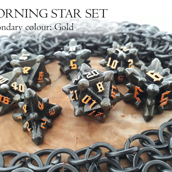 Morning Star Polyhedral Dice set (Full) | Dungeons and Dragons | DND dice set | Role Playing Dice | D&D | RPG | Gift for Geeks